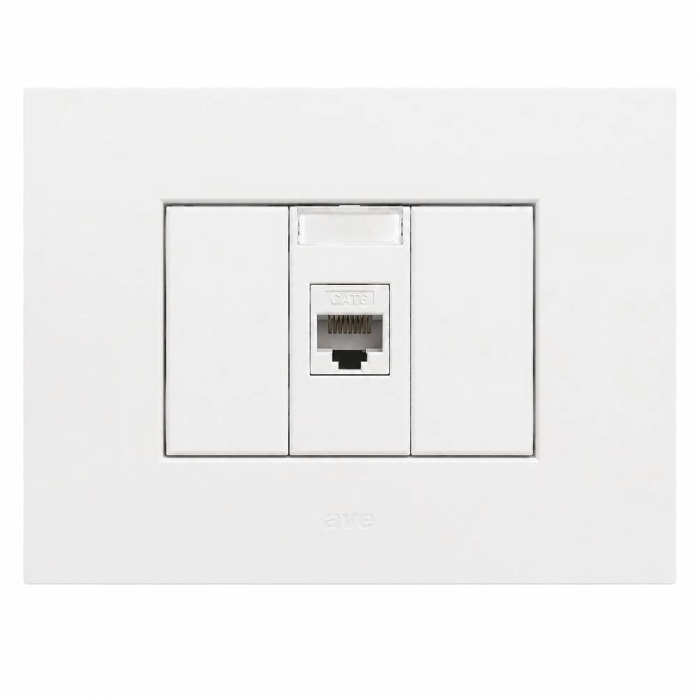 Presa rj45 cat 6 utp non schermata serie s44 per reti veloci