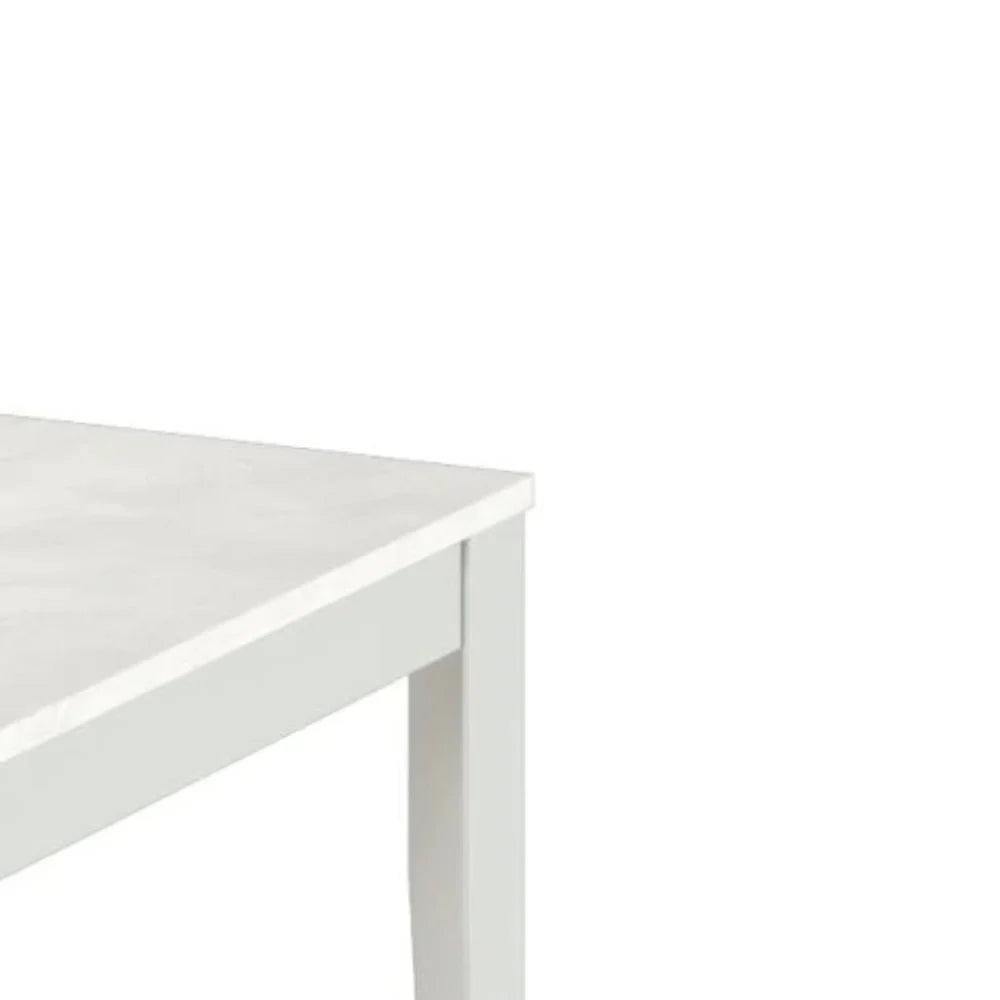Tavolo da pranzo allungabile effetto cemento bianco Moon 156-316x90 cm fino a 12 posti Made in Italy | Duzzle