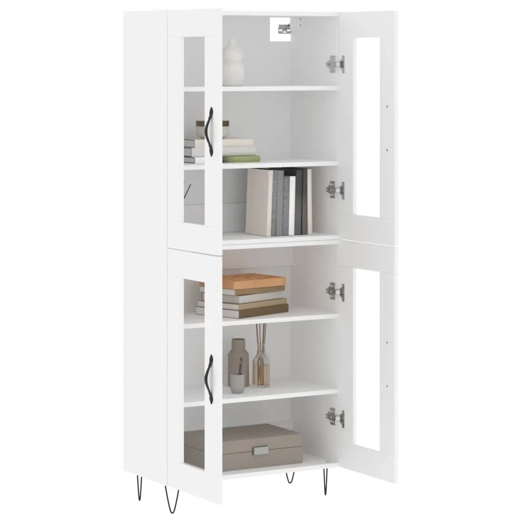 Credenza Bianca 69,5x34x180 cm in Legno Multistrato 3198305