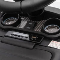 Macchina per Bambini con Licenza Land Rover 6V, Funzionamento Elettrico e a Spinta, Velocità 3km/h, Bianco