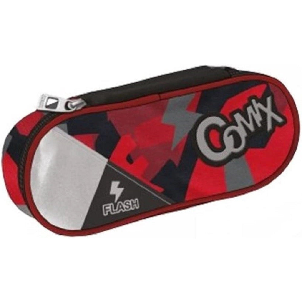 Trade Shop - Astuccio Portapenne Ovale Comix Flash Organizzato In Poliestere Accessori Scuola -