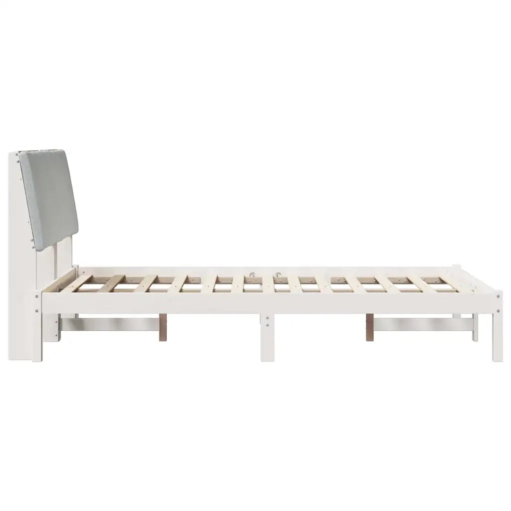 Struttura del Letto Bianco e grigio chiaro 135 x 190 cm
