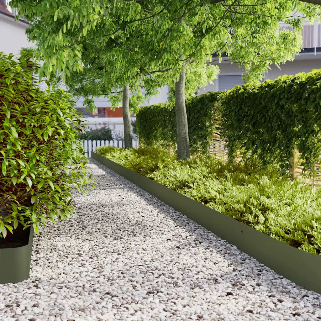 Bordure per Prato 30 pz Verde Oliva Acciaio Laminato a Freddo CFW4421030