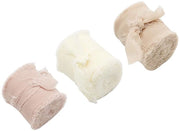 Set di Lint Chiffon a 3 Fili - Confezione Artigianale - Colore Misto - 1,5 Pollici Largo - 4 cm x 5 m per Filo - Lint delicato a Filo Continuo - Lint per Regali