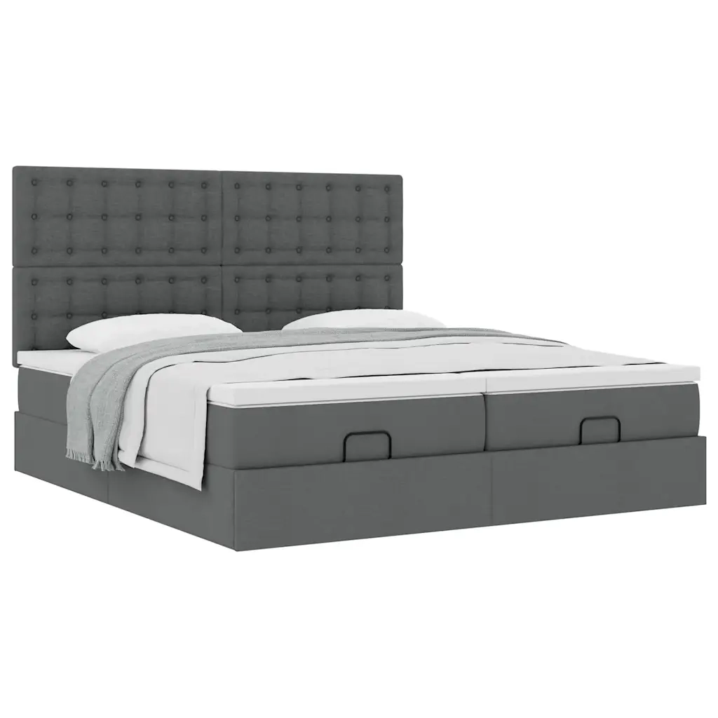 Struttura Letto Pouf con Materassi 180x200 cm in Tessuto 3313735