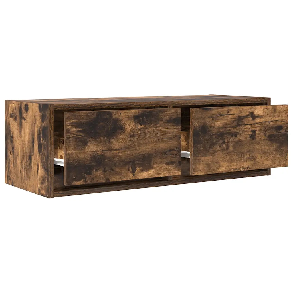 Mobile Porta TV Rovere Fumo 80x31x25,5 cm in Legno Multistrato 861516