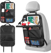 Organizzatore di sedili posteriori per auto - organizzatore multifunzionale con contenitore per tablet e smartphone - impermeabile - tavoletta per bambini con tavolo da viaggio multifunzionale