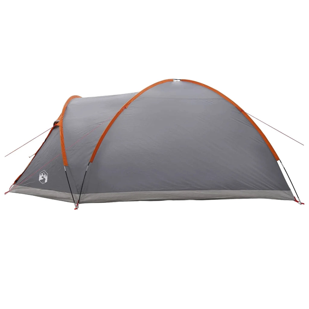 Tenda Capanna Grigio e arancione 6 persone Poliestere e Acciaio 42028585