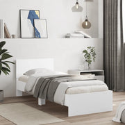 Giroletto con Testiera Bianco 90x200 cm in Legno Multistratocod mxl 134527