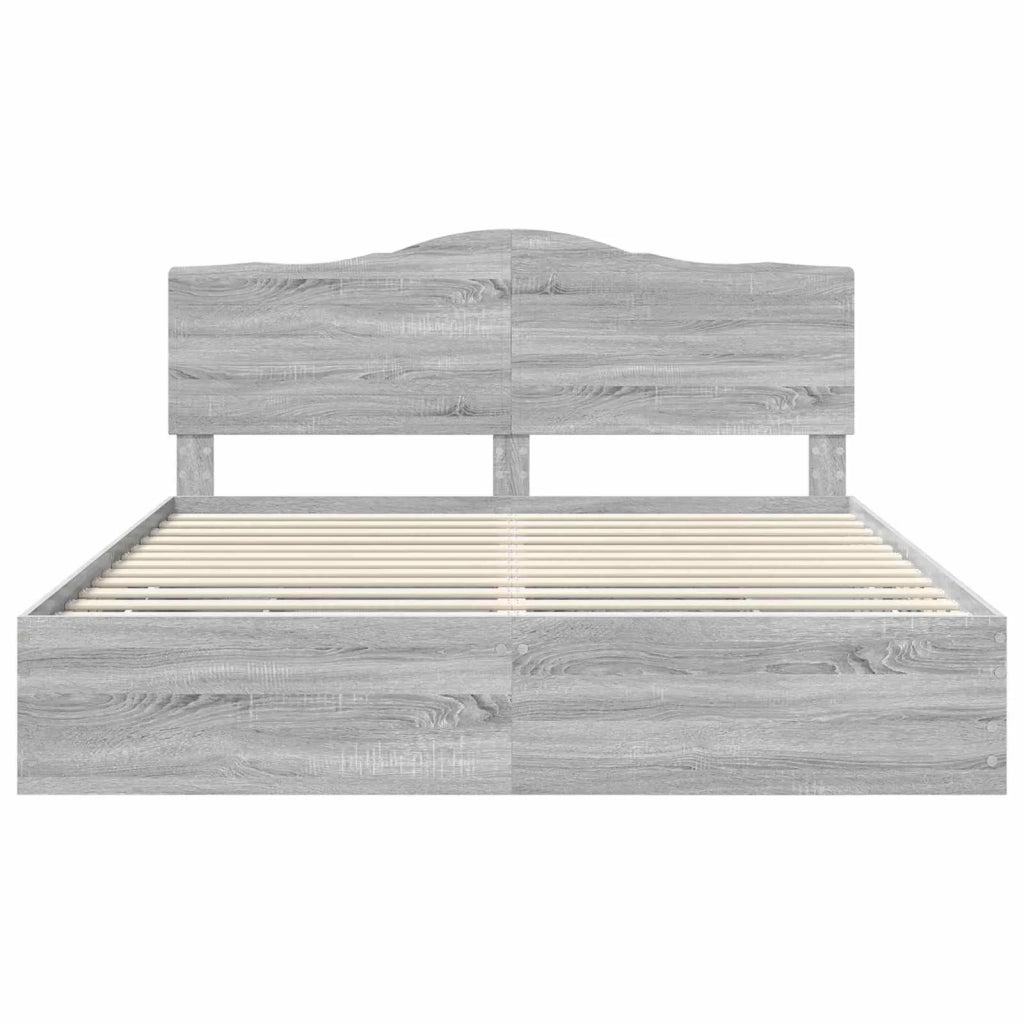 Struttura del letto con cassetto Grigio Sonoma 200 x 200 cm 3413385