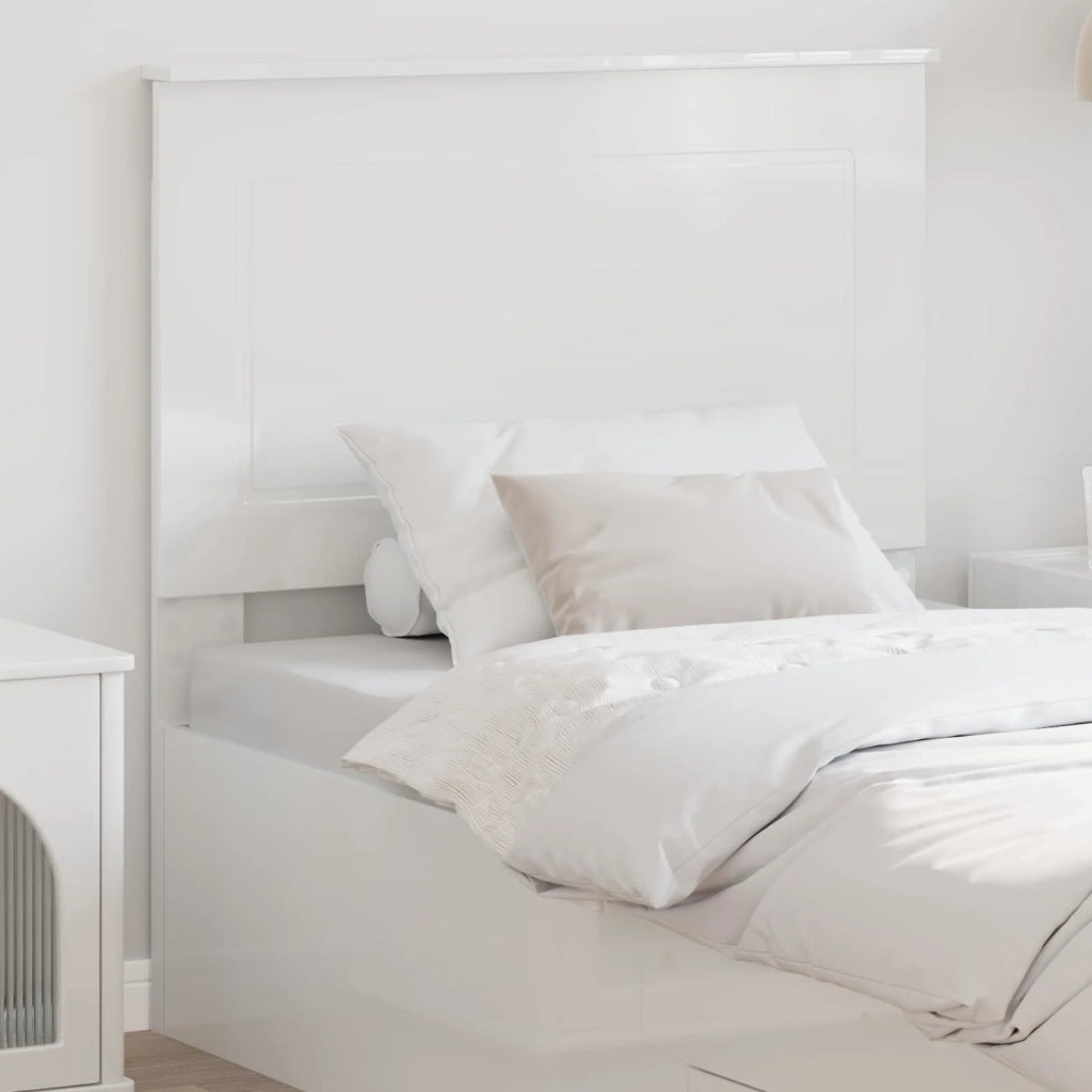Testiera Bianco Lucido 100 cm Legno ingegnerizzato