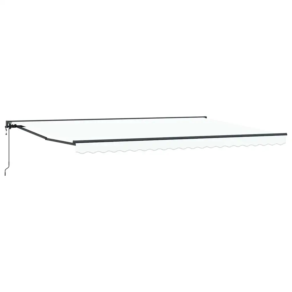 vidaXL Tenda Retrattile Bianco 500x300 cm Tessuto