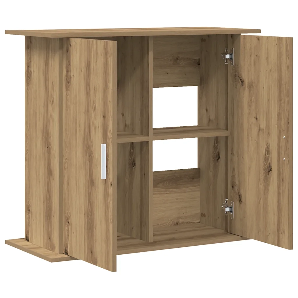 vidaXL Supporto Acquario 81x36x73 cm Multistrato Rovere Artigianale