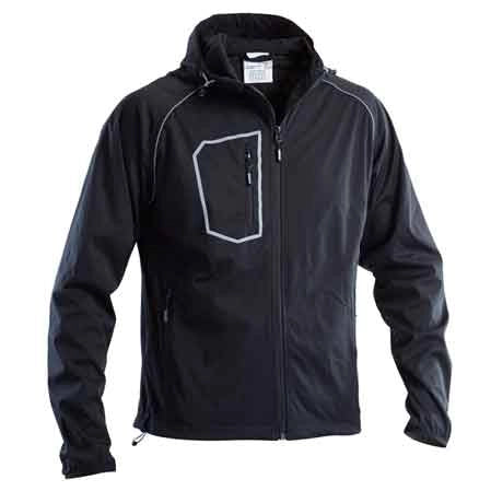 GIUBBINO SOFTSHELL CON CAPPUCCIO 'FASTEN' NERO Tg. S (44-46)