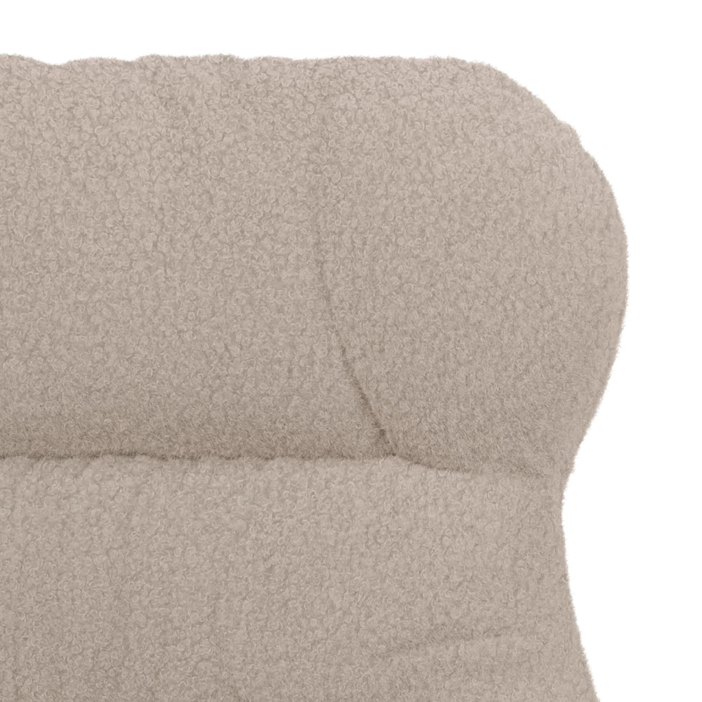 Poltrona Rilassante in Tessuto Similpelliccia Grigio Chiaro