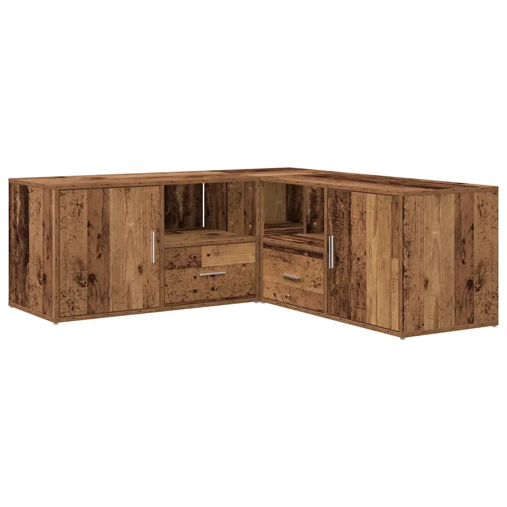 vidaXL Mobile Angolare Legno Antico 200x40x45 cm in Truciolato