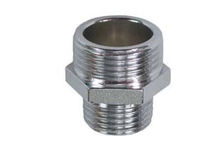 NIPLES RIDOTTO OTTONE CROMATO- - MM  3/8x 1/2 - 10 pezzi