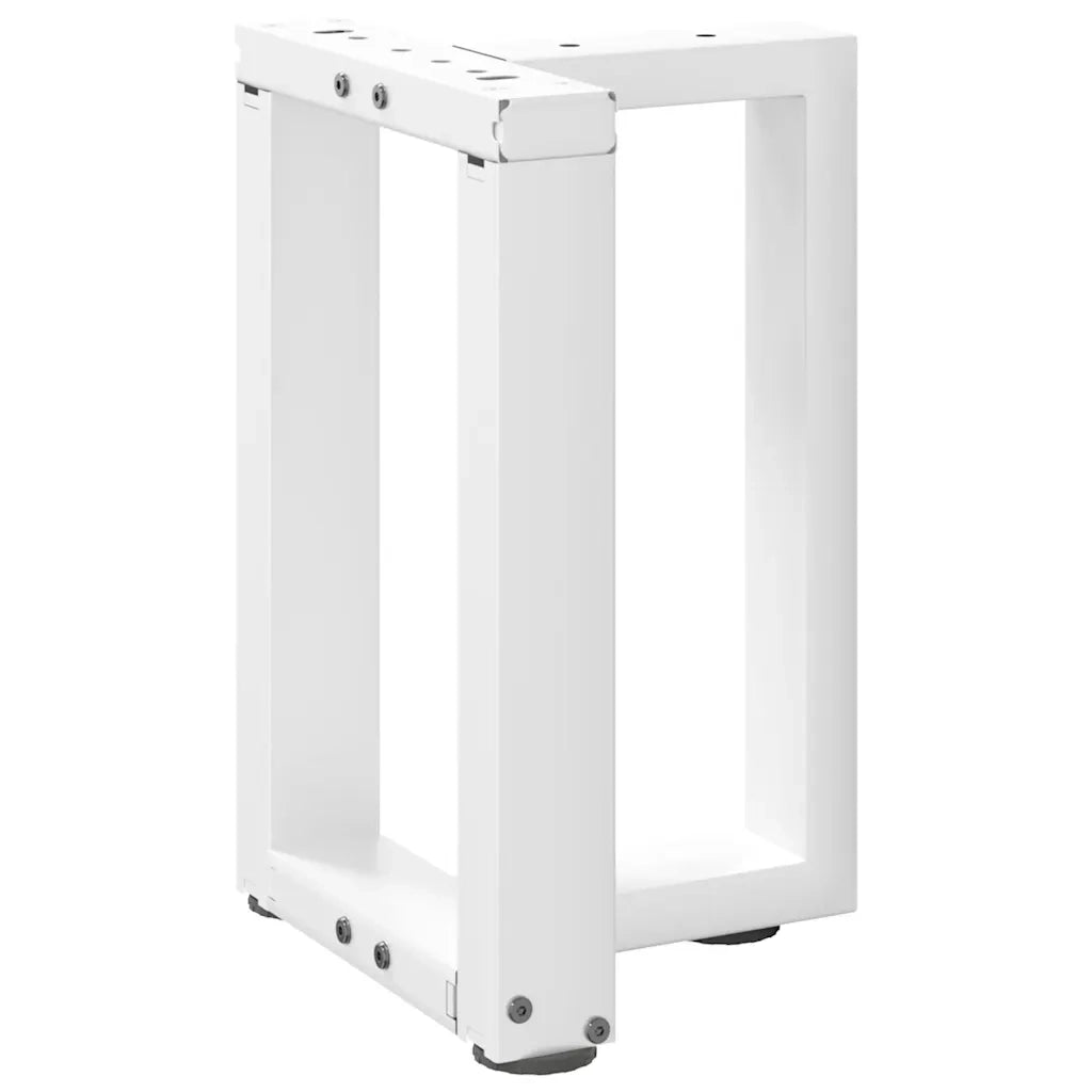 Gambe per Tavolino da CaffÃ¨ a Forma di T 2 pz Bianche 28x25x(42-43) cm Acciaio
