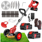Trade Shop - Decespugliatore A Batteria 48v Tagliabordi Elettrico Altezza Regolabile Per Giardini -