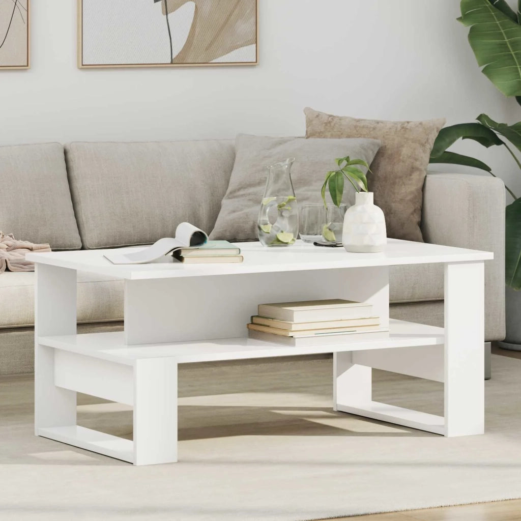 Tavolino da salotto | Tavolino da caff¨¨ | Tavolino da Soggiorno Bianco 90 x 50 x 40 cm Legno multistrato