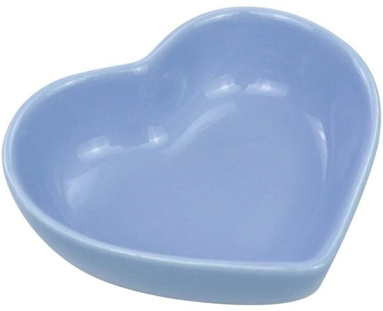 Ciotola per piccoli animali in ceramica a forma di cuore, lavabile, per hamster, cavia, gerbili, eguane, chincoli, confezione rossa/blu, modello 1, capacità 1,5 litri