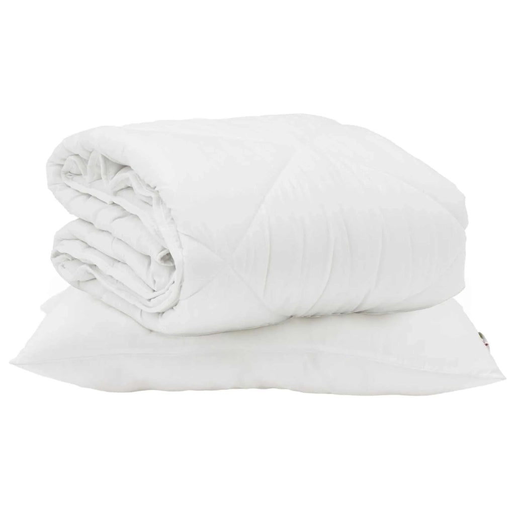 Duvet Estivo con cuscino 2 pcs Bianco Microfibra 3376468