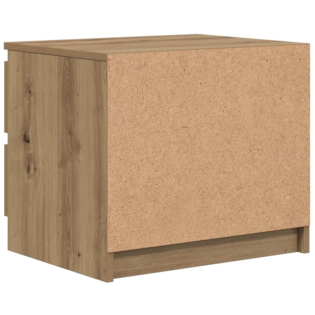Comodino Rovere Artigianale 50x40x43.5 cm in Legno Multistrato 856520