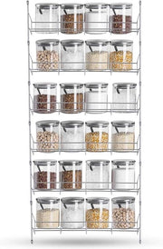 Sistema di Appendi Spicchi con Multipli Livelli in Cromo - Organizzatore per Spezie e Erbe - 6 Livelli
