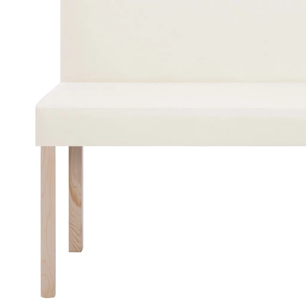 Panca-Sgabello 139,5 cm Crema in Similpelle