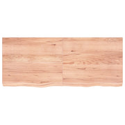 Piano Tavolo Marrone 120x50x(2-6) cm Massello Rovere Trattato 3156374