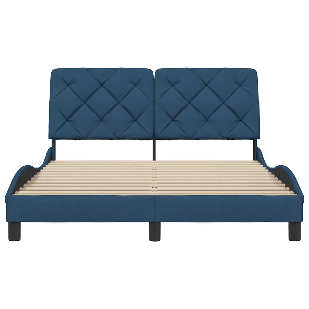 vidaXL Giroletto senza Materasso Blu 140x200 cm in Tessuto