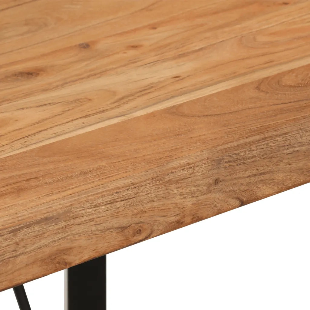 Tavolino da Bar 110x55x107cm Legno Massello di Acacia e Ferro 356370