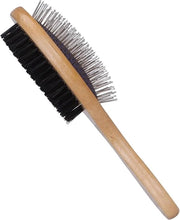 Spazzola per Animali da Cane e Gatto - 2 in 1 Pin & Setole morbidi - Utilizzo quotidiano per pulire la pelliccia e il pelo sporco - Ideale per cani e gatti con pelo corto, medio o lungo