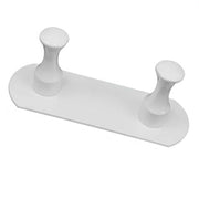 Trade Shop - Appendiabiti Con 2 Ganci Bianco Per Accappatoio Bagno Cucina Casa Da Parete 59756 -