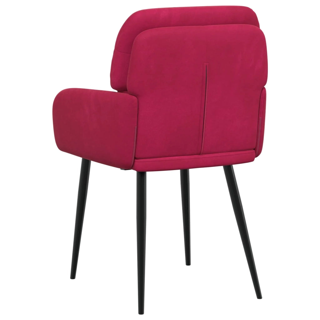 Sedie da pranzo 4 pz Velluto Rosso Vino 59 x 59,5 x 90 cm 3428241