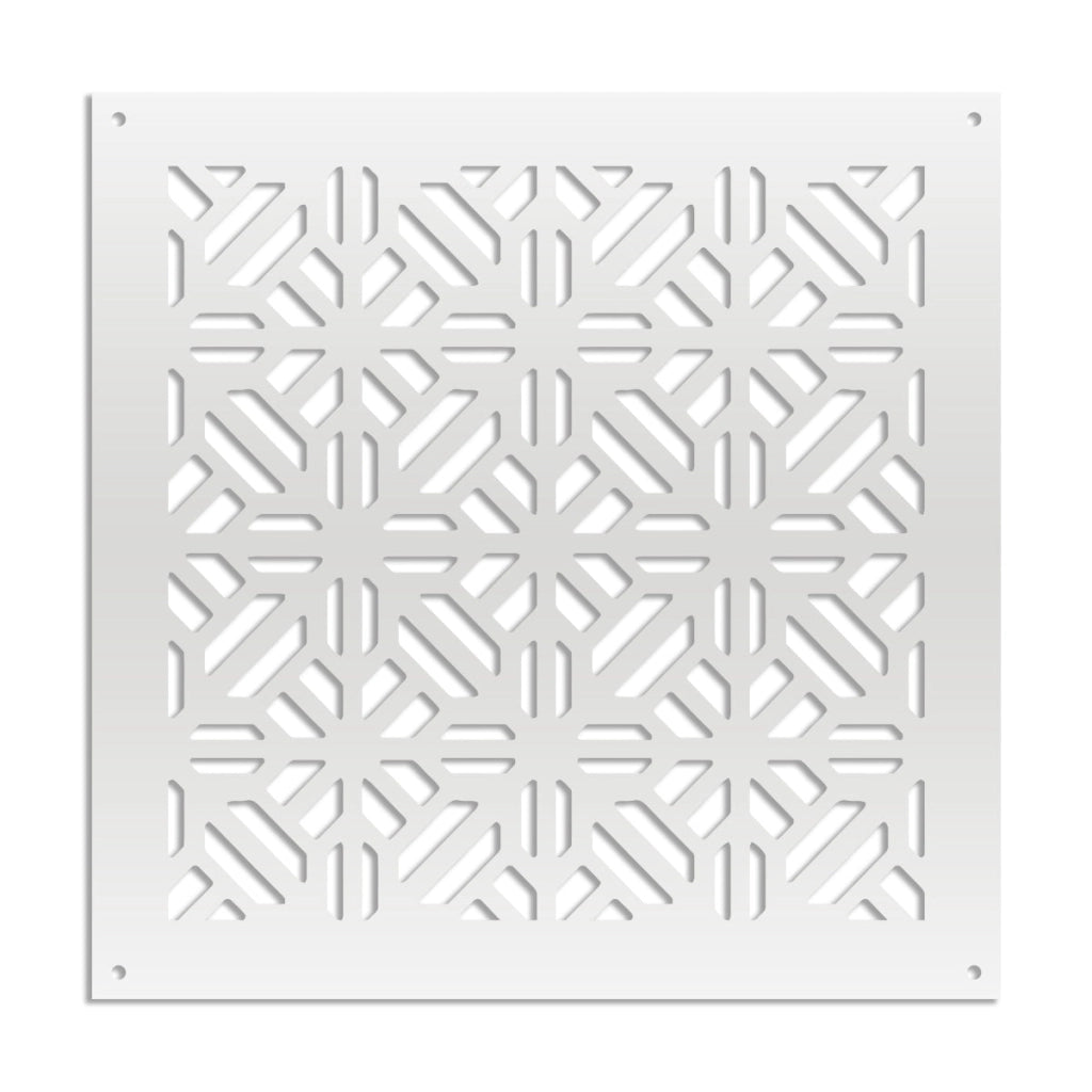 STOCCOLMA - Pannello in PVC traforato - Parasole Misura: 73x73 cm, Colore: bianco