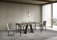 Consolle Allungabile 90-196x40x77 cm Diamante Small Tortora Telaio Orso