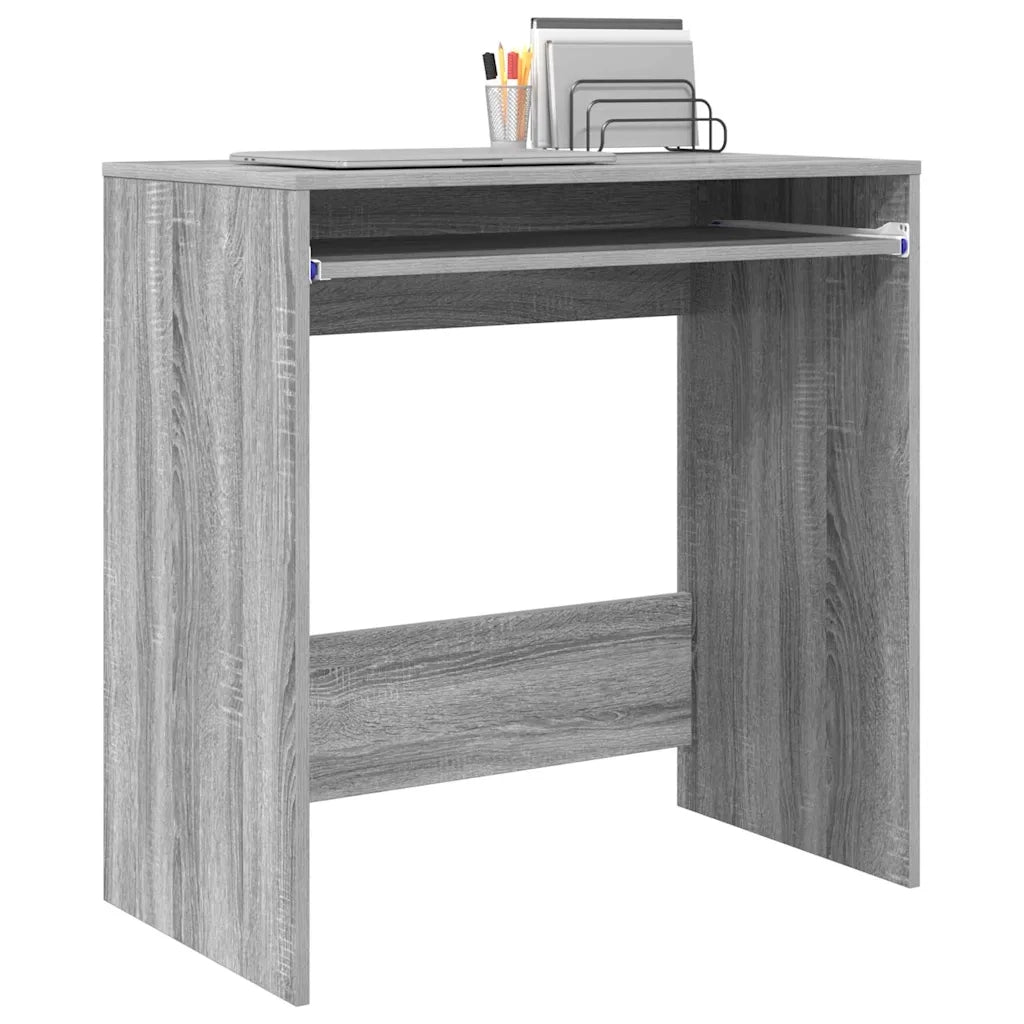 Scrivania | Tavolo da Ufficio Grigio Sonoma 77.5 x 43 x 79 cm Legno multistrato