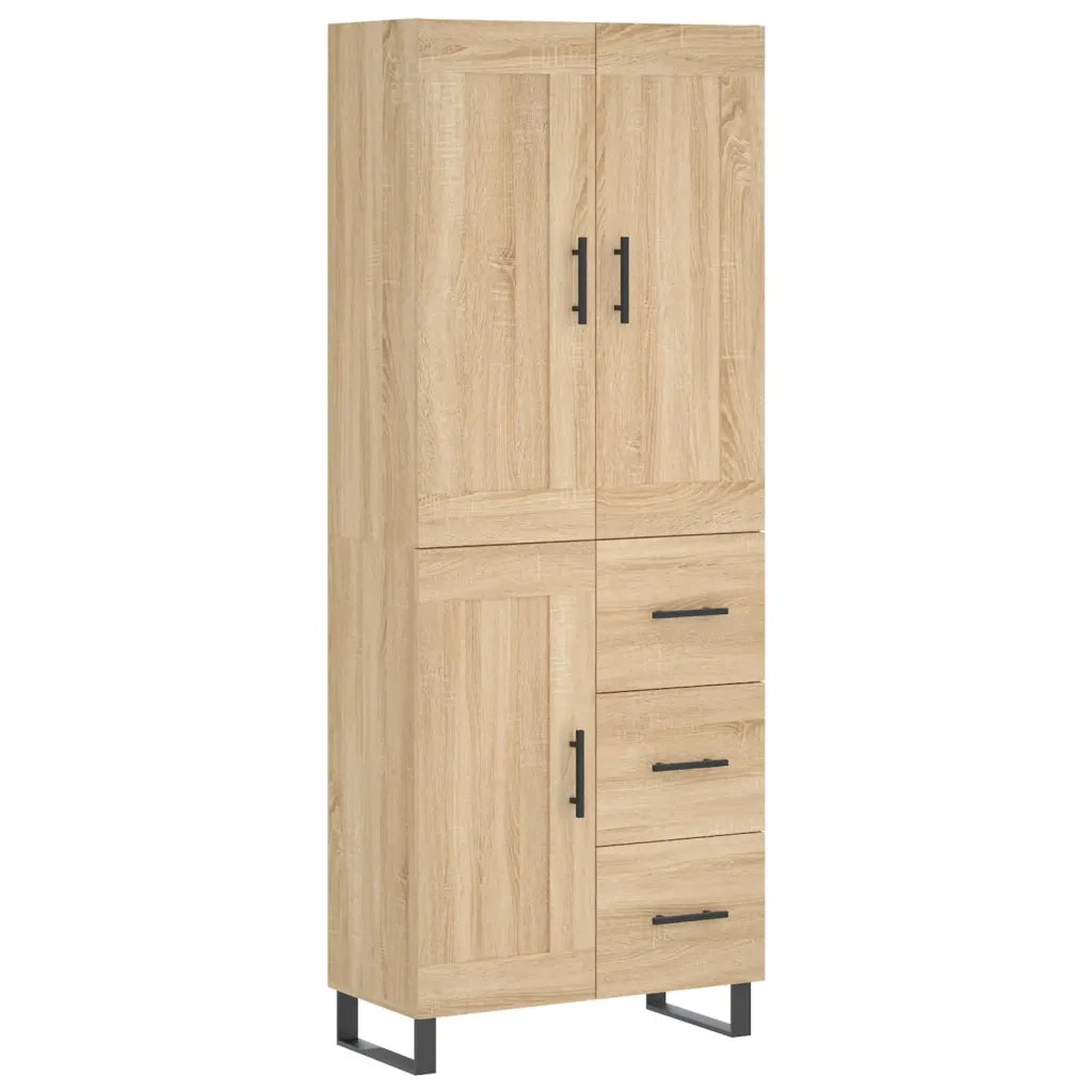 vidaXL Credenza Rovere Sonoma 69,5x34x180 cm in Legno Multistrato