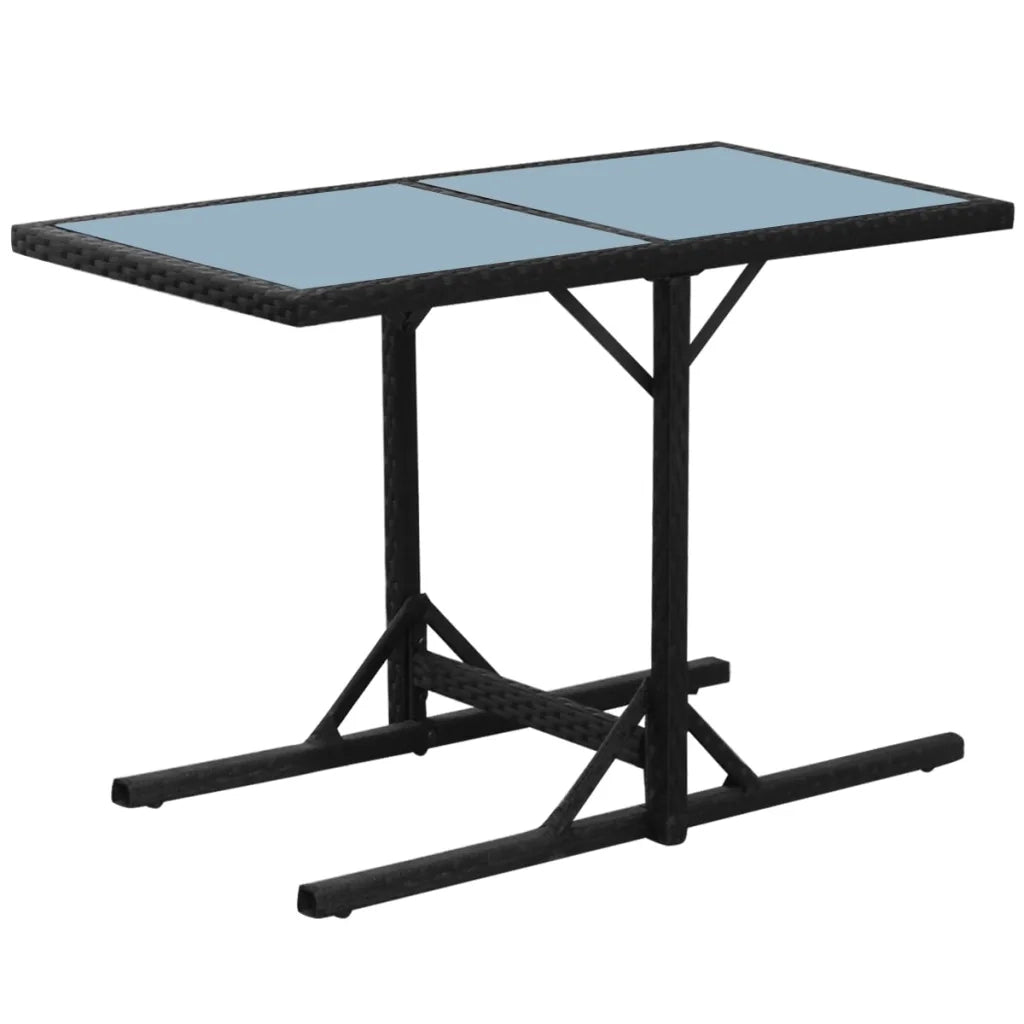 Set da Bistrot 3 pz con Cuscini in Polyrattan Nero cod mxl 40080