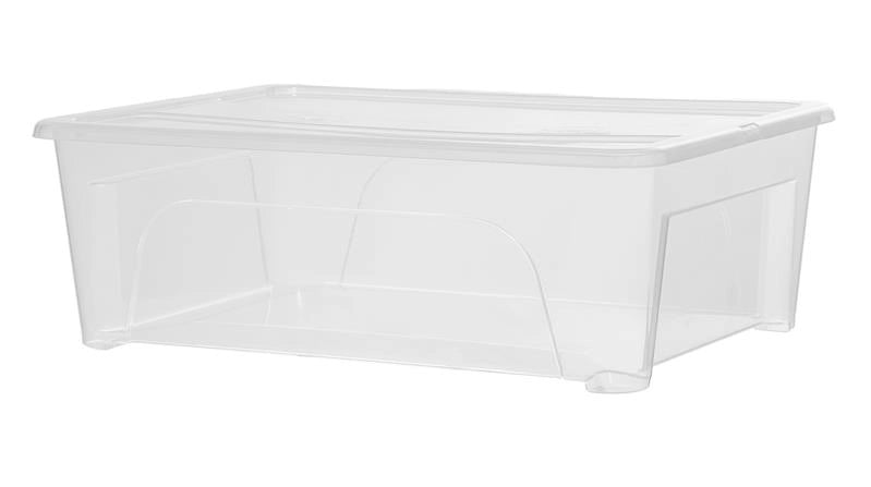 BOX TRASPARENTE MULTIUSO CON COPERCHIO CAPACITÀ 12LT DIMENSIONI 40X30X13CM