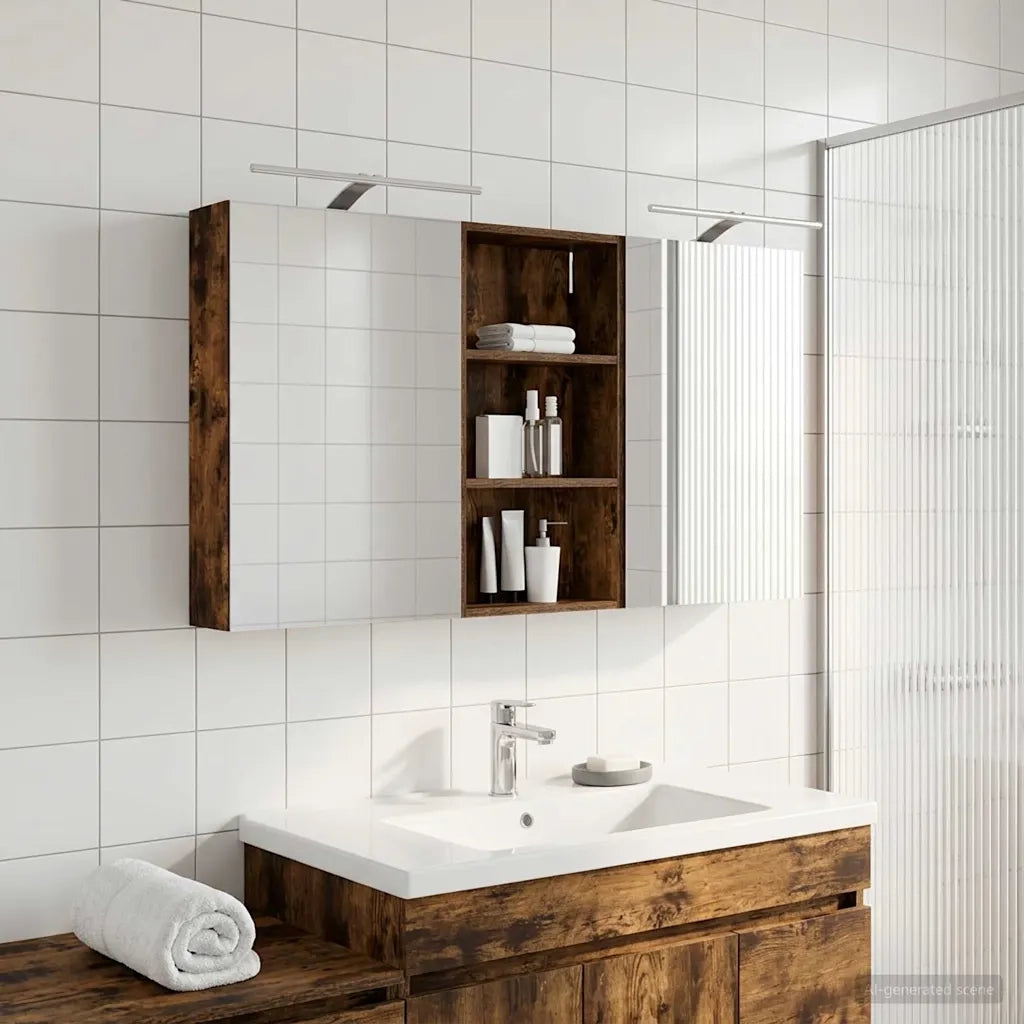 Set di Armadi da Bagno con lo scaffale 3 pcs 140 x 14,5 x 70 cm