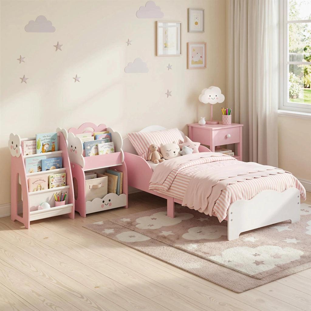 Letto singolo per bambini ¨C zephmum ¨C rosa 140x70 cm