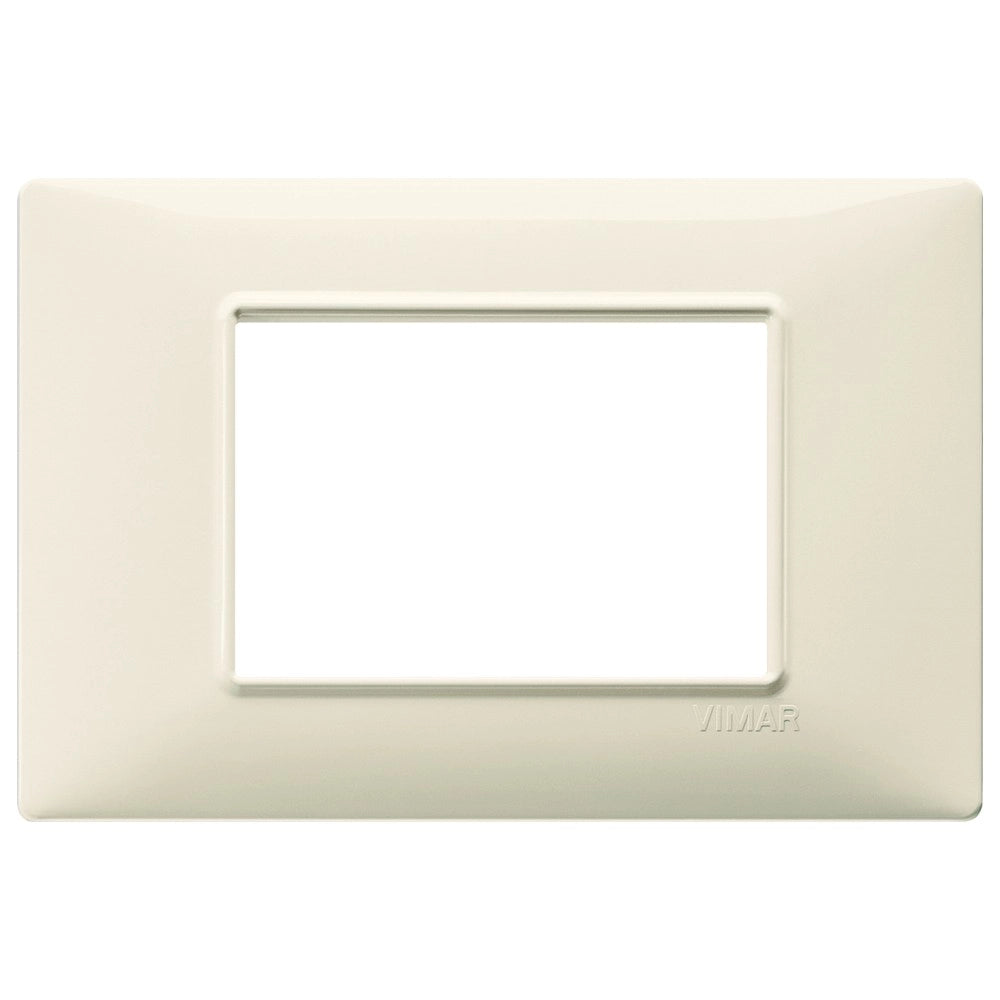 Vimar placca 3p tecnopolimero beige per supporto montaggio su cassetta 503