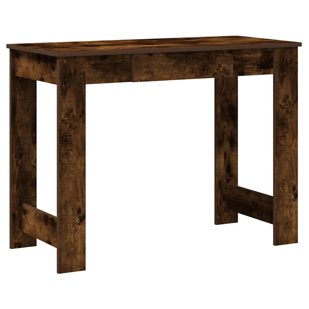 Scrivania | Tavolo da Ufficio Rovere Fumo 100x45x75 cm in Legno Multistrato