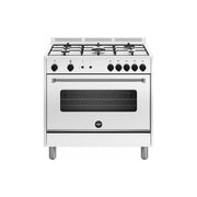 La Germania Americana AMN965GBV24, Cucina a Gas Bianca, 90 cm, 5 fuochi, Forno Ventilato a Gas