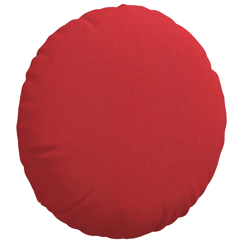 Cuscini per Seduta 2 pcs Rosso Ø40 x 13 cm Tessuto