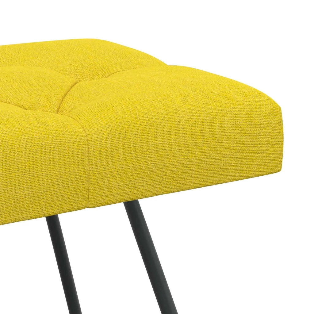 Panchina con bottoni imbottiti Giallo Chiaro 110 x 40 x 46 cm 42038381