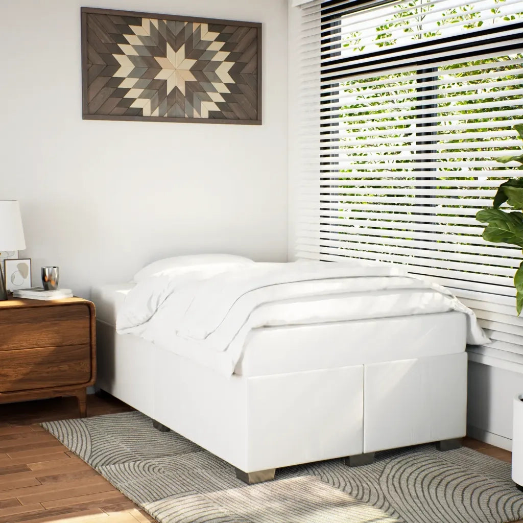 Giroletto senza Materasso Bianco 120x190 cm Similpelle