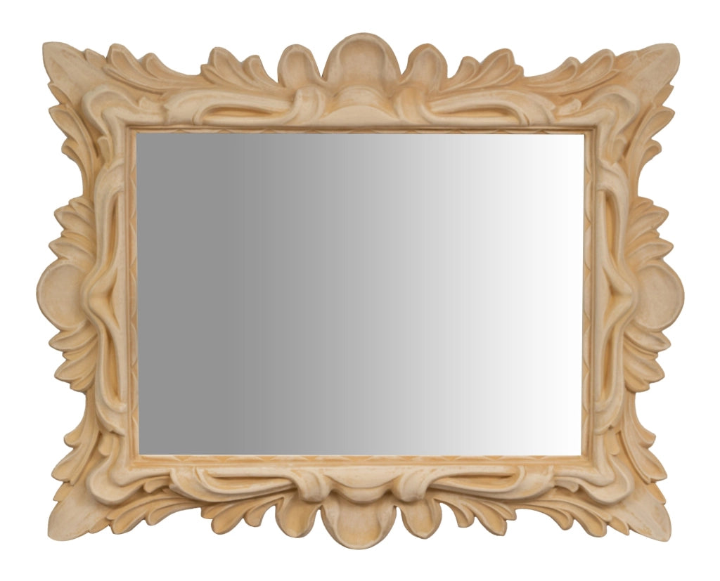 Biscottini SPECCHIERA DA PARETE IN LEGNO FINITURA GREZZA MADE IN ITALY realizzata Offerta